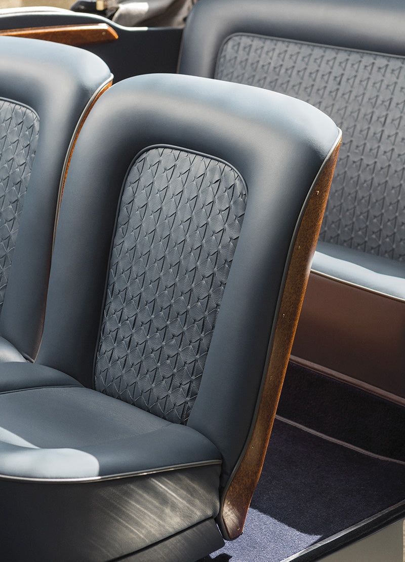 Mosaico craft Lancia Dilambda Cabriolet Carlton BS interiors seat detail -  Serapian