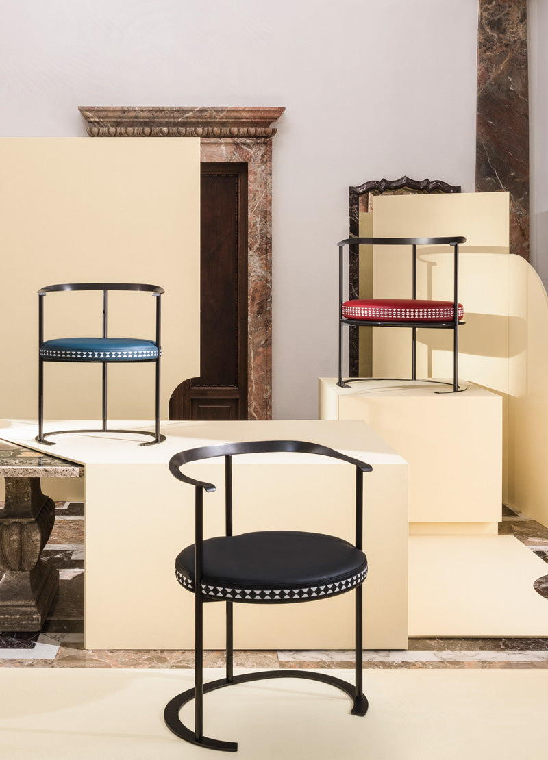 Catilina chairs with  bespoke Mosaico cushions - Serapian and Azucena
