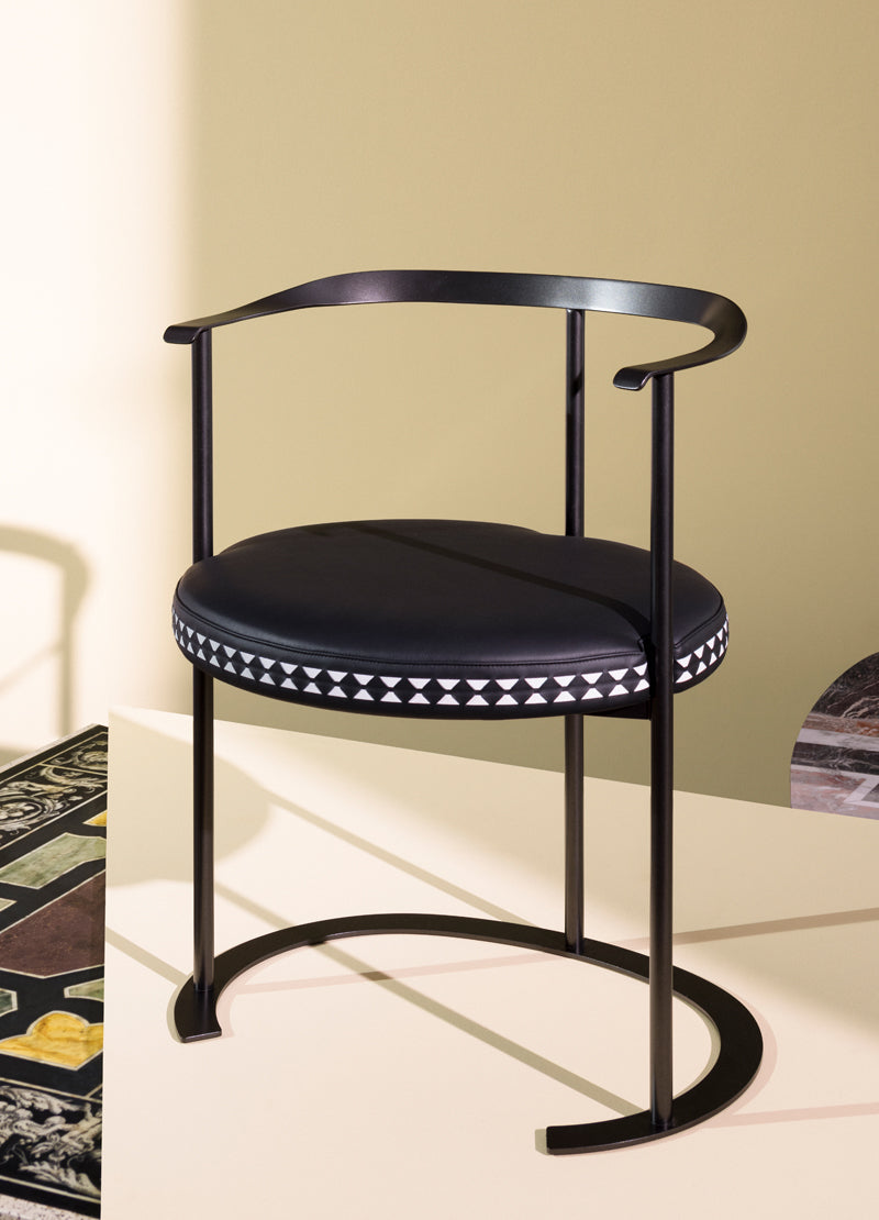 Catilina chair with  bespoke Mosaico cushions - Serapian and Azucena
