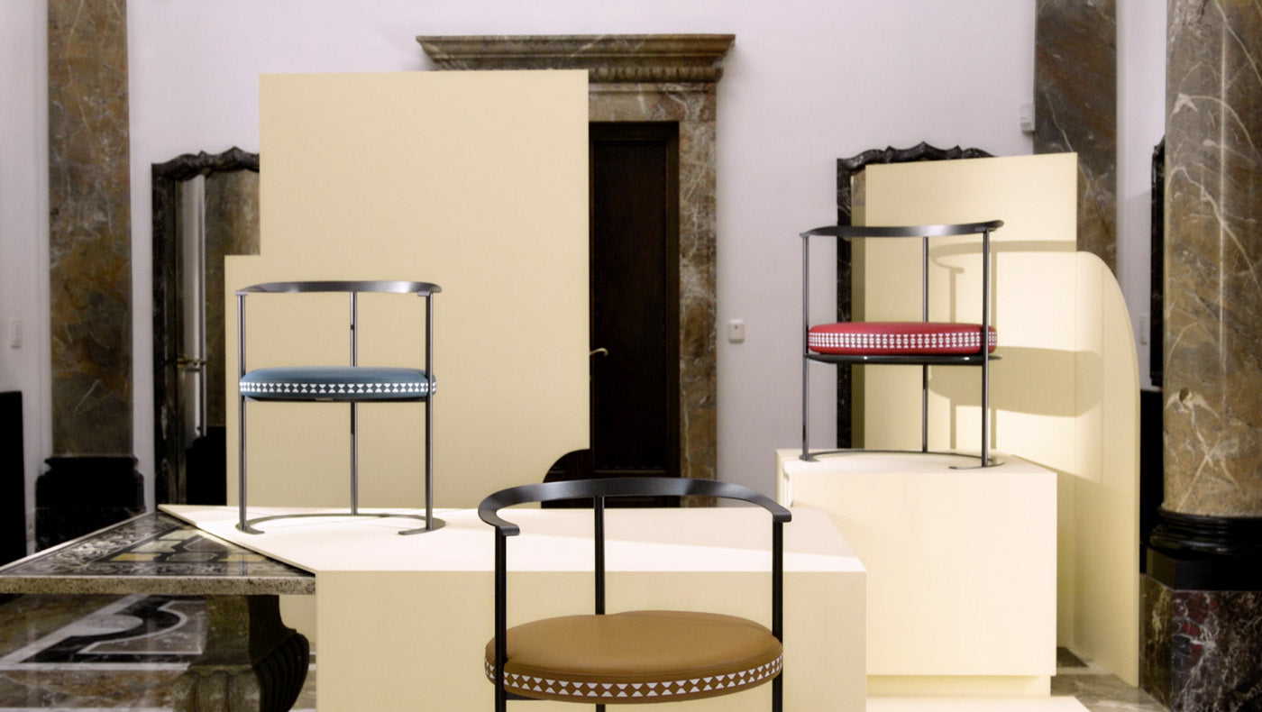 Catilina chairs with  bespoke Mosaico cushions - Serapian and Azucena