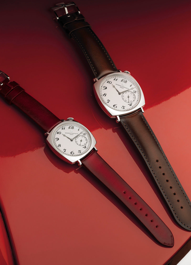 Vacheron Constantin iconic model: the American 1921, with a Serapian patinated brown calf leather strap, especially crafted in Milan for this momentous occasion