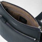Tracolla piatta in pelle cachemire - navy blue