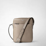 North south messenger in cachemire leather - sahara