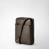North south messenger in cachemire leather - espresso