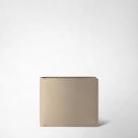 8-CARD BILLFOLD WALLET IN CACHEMIRE LEATHER Sahara