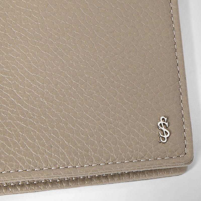 8-card billfold wallet in cachemire leather - sahara