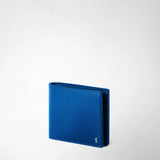 8-card billfold wallet in cachemire leather - winter blue