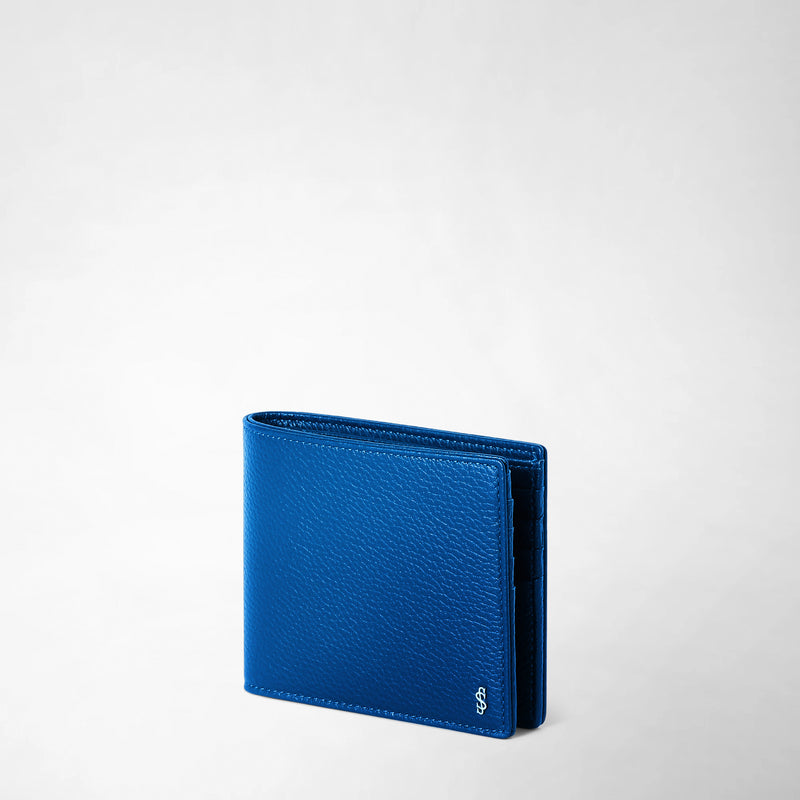 8-card billfold wallet in cachemire leather - winter blue