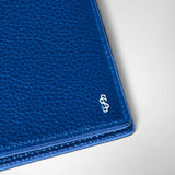 8-card billfold wallet in cachemire leather - winter blue