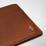 4-card holder in cachemire leather - tobacco