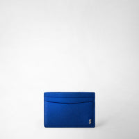 4-CARD HOLDER IN CACHEMIRE LEATHER Winter Blue