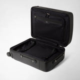 Carry-on suitcase in cachemire leather and mosaico - black