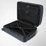 Kabinentrolley aus evoluzione-leder - navy blue