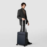Kabinentrolley aus evoluzione-leder - navy blue