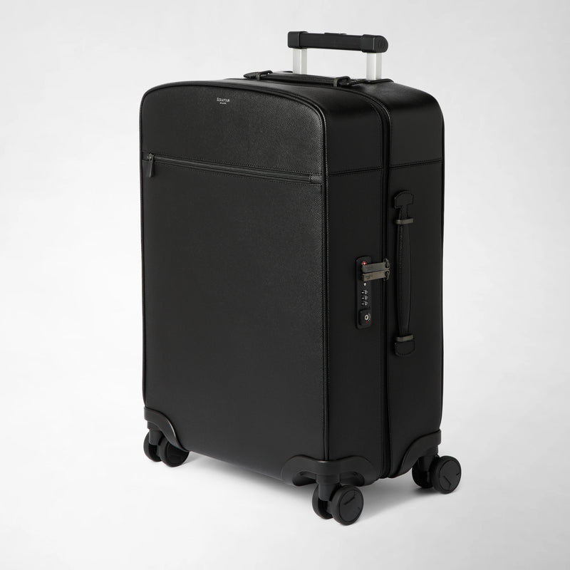 Trolley da cabina in pelle evoluzione - black eclipse