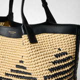 SECRET TOTE BAG IN RAFFIA