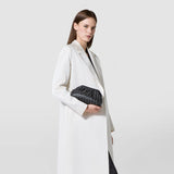 Mini secret clutch bag in mosaico microchain - black