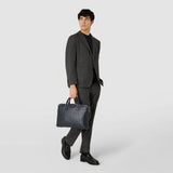 Borsa business extra slim in mosaico - navy blue