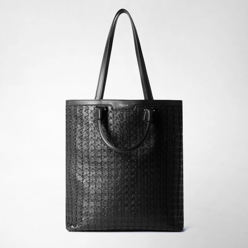 Day tote bag in mosaico - black