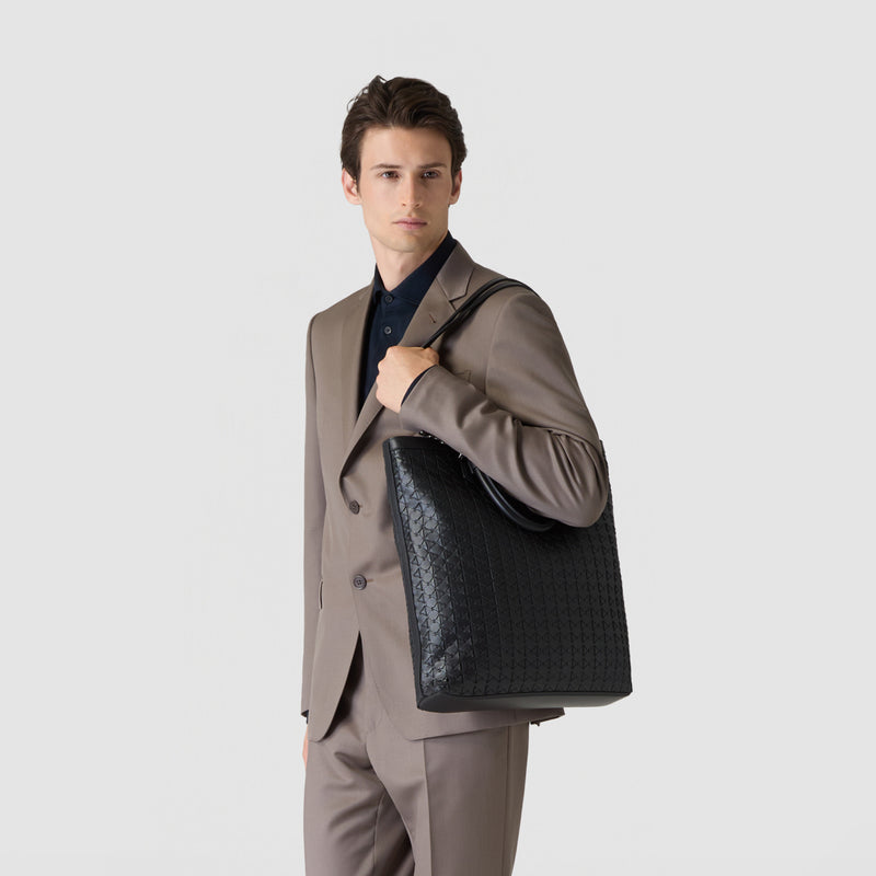 Day tote bag in mosaico - black