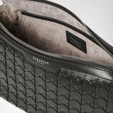 East west crossbody bag in mosaico - black