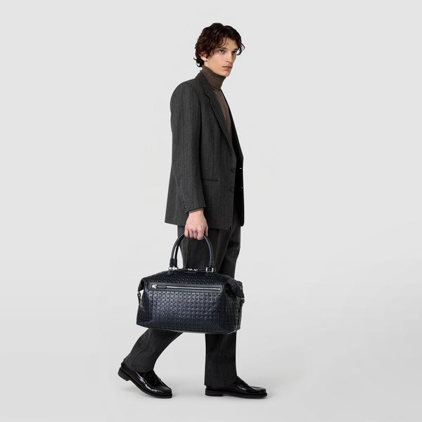 Travel bag in mosaico - navy blue