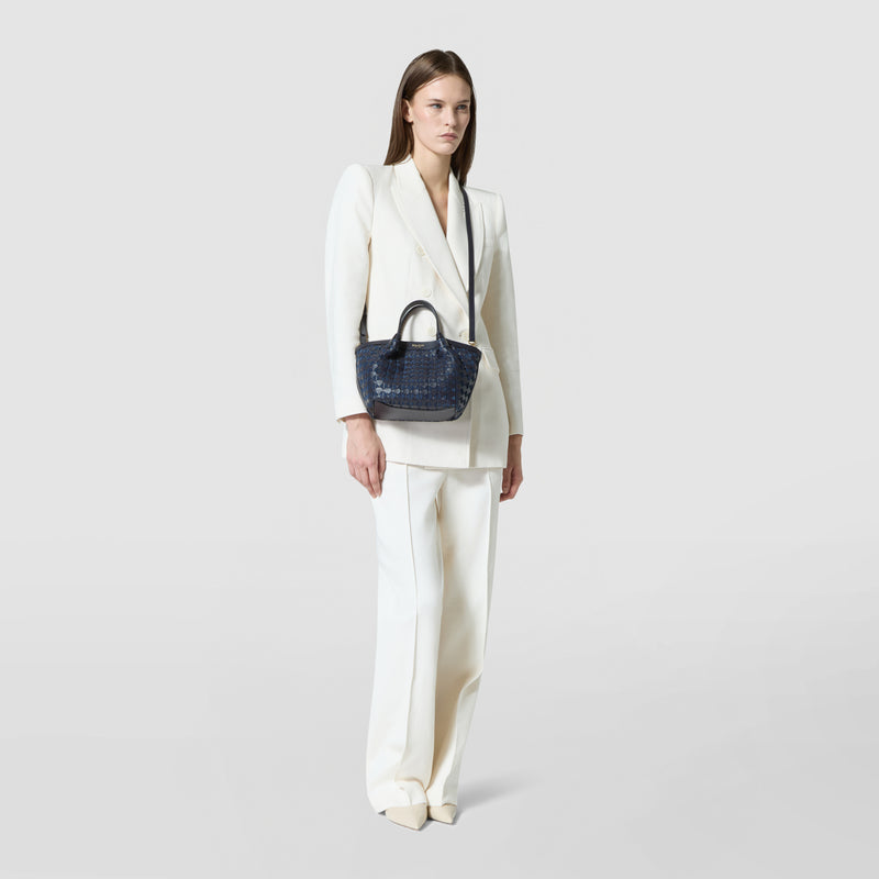Mini secret bag in mosaico - midnight blue