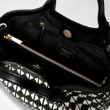 Mini secret bag in mosaico - black/off-white