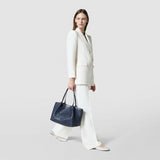 Small secret tote bag in mosaico - midnight blue