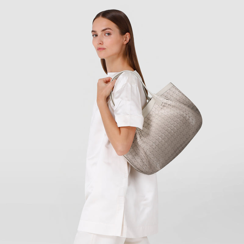 Small secret tote bag in mosaico - shaded sahara