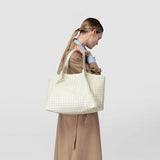 Secret tote bag in mosaico - off-white