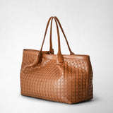 Secret tote bag in mosaico - tan