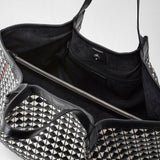 Secret tote bag in mosaico - black/off-white