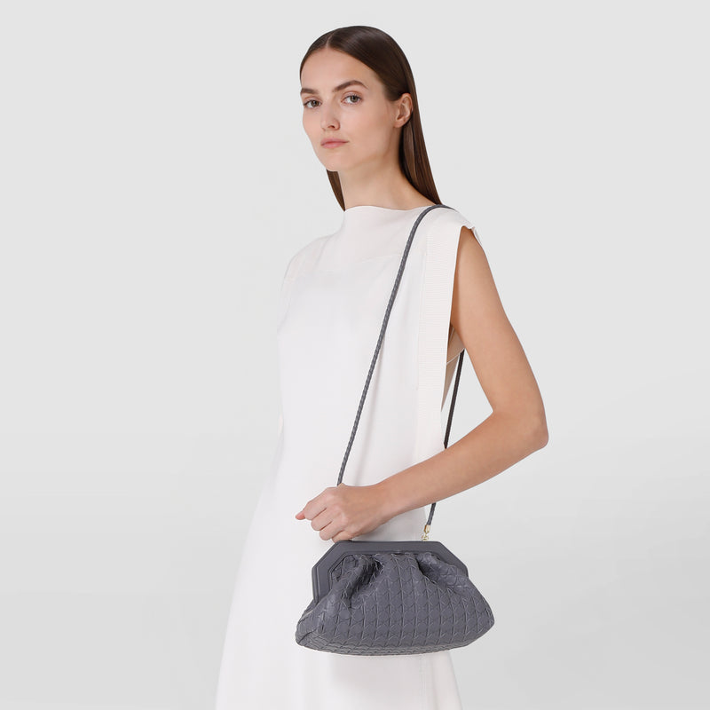 Secret clutch bag in mosaico - shadow