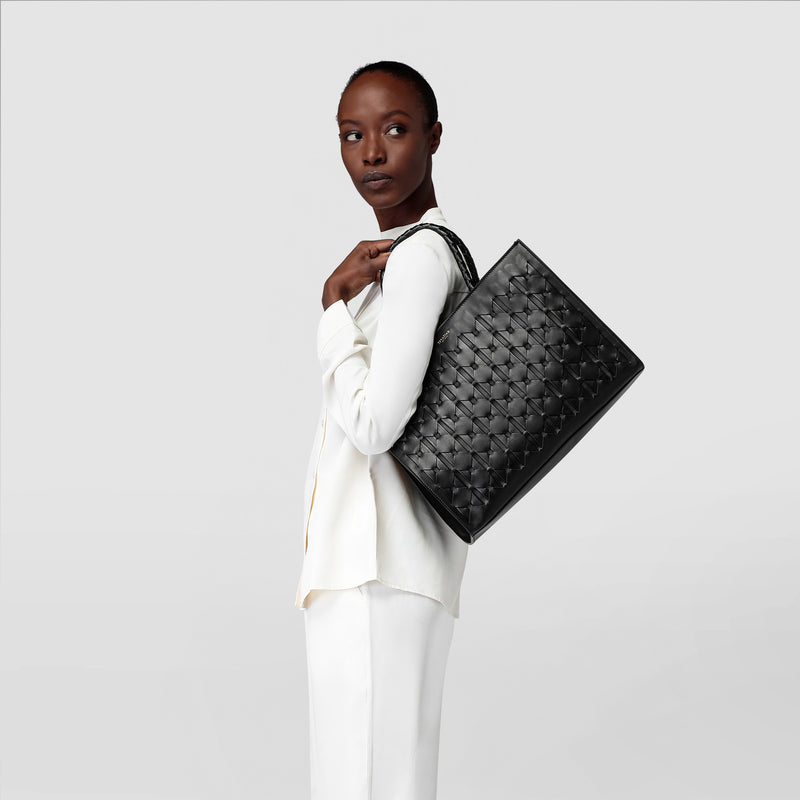 1928 tote bag in mosaico - black