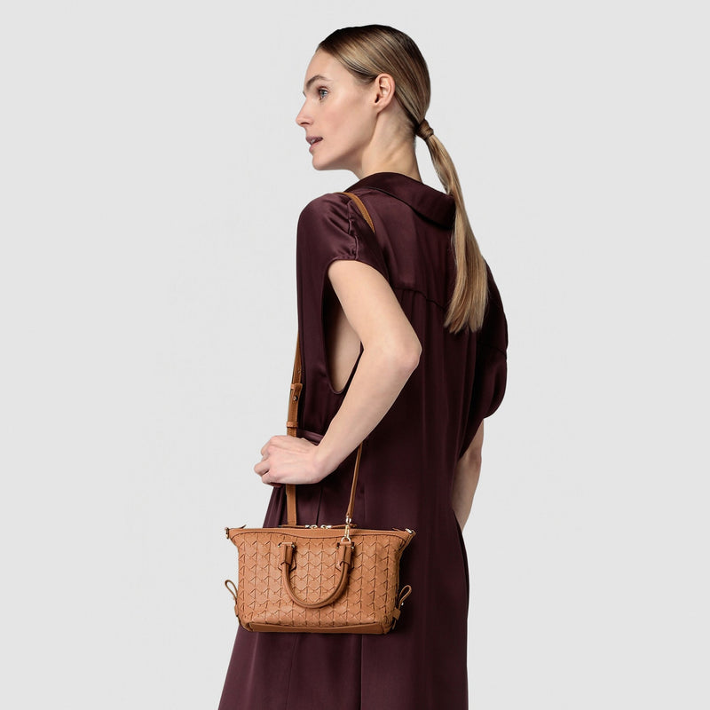 Mini ani bag in mosaico - tan