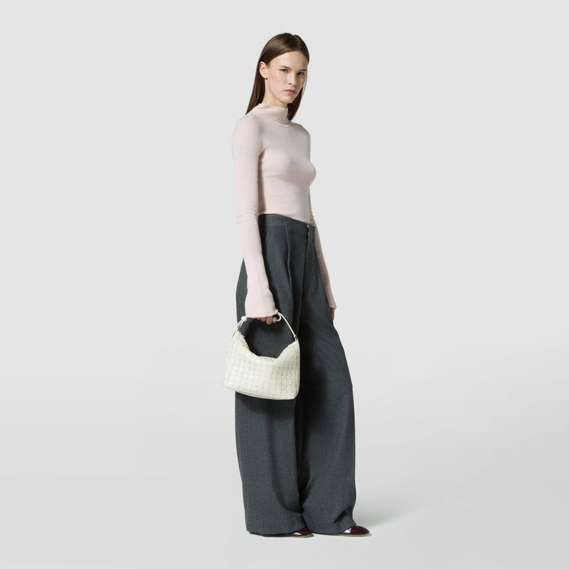 Small an`i shoulder bag in mosaico - off-white