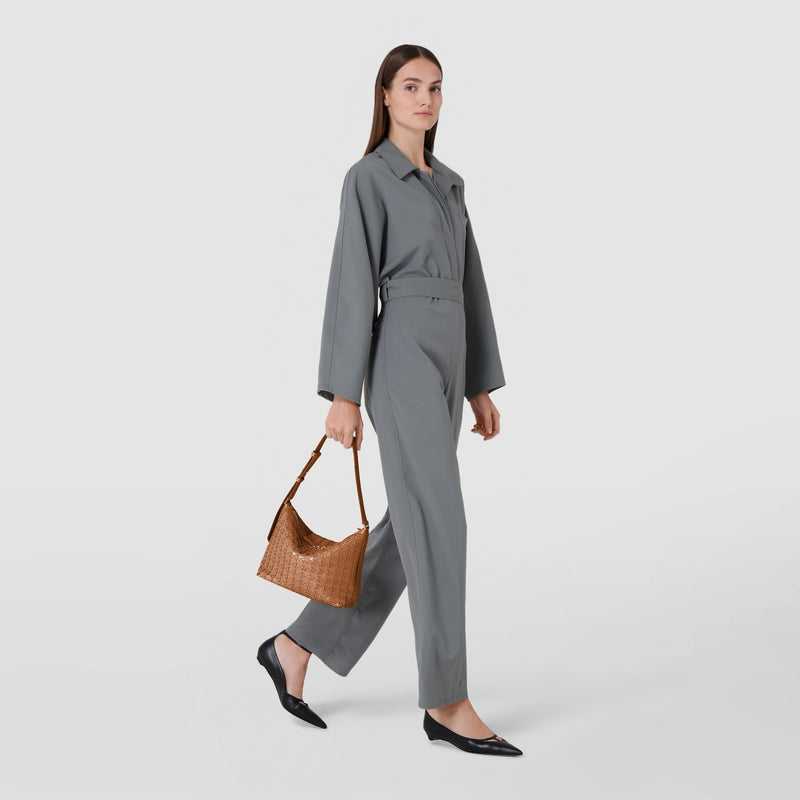 Small ani shoulder bag in mosaico - tan