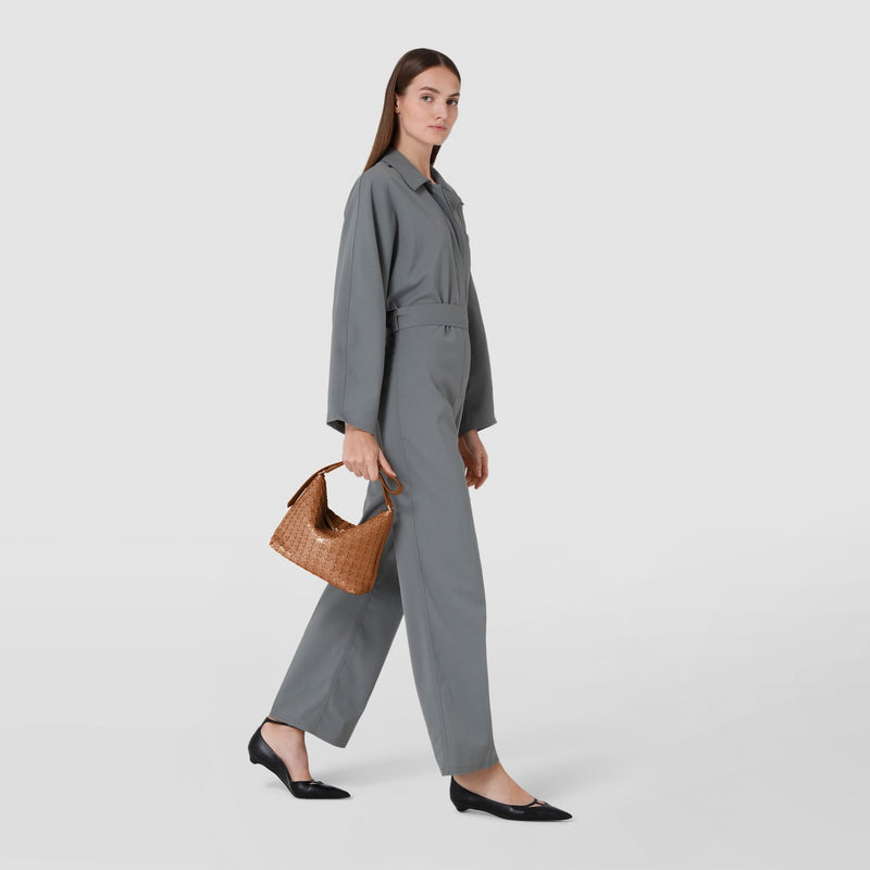 Small ani shoulder bag in mosaico - tan