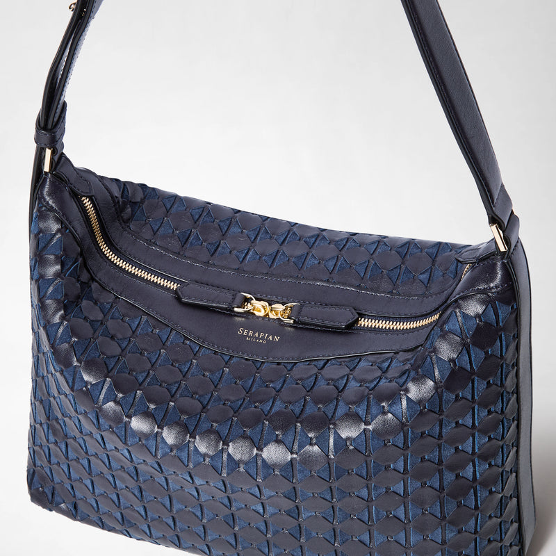An`i shoulder bag in mosaico - midnight blue