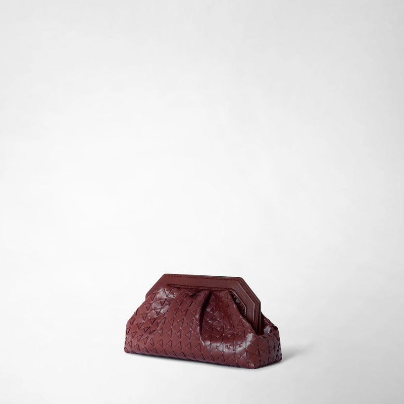 Secret clutch bag in mosaico - rosewood