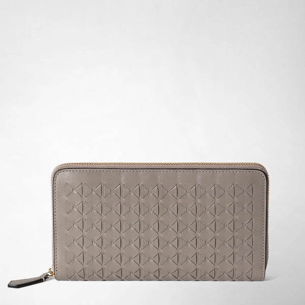 Zip-around wallet in mosaico - sahara