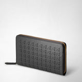 Zip-around wallet in mosaico - shadow