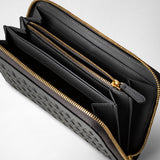 Zip-around wallet in mosaico - shadow