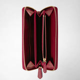 Zip-around wallet in mosaico - lipstick
