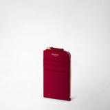 Zip card case in mosaico - lipstick