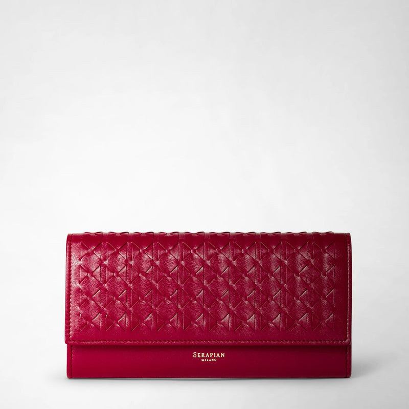 Continental wallet in mosaico - lipstick