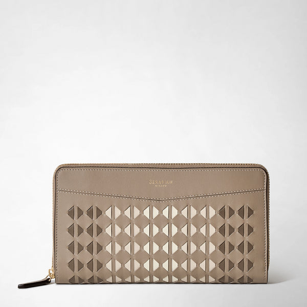 GELDBORSE AUS MOSAICO MIT RUNDUMREISSVERSCHLUSS