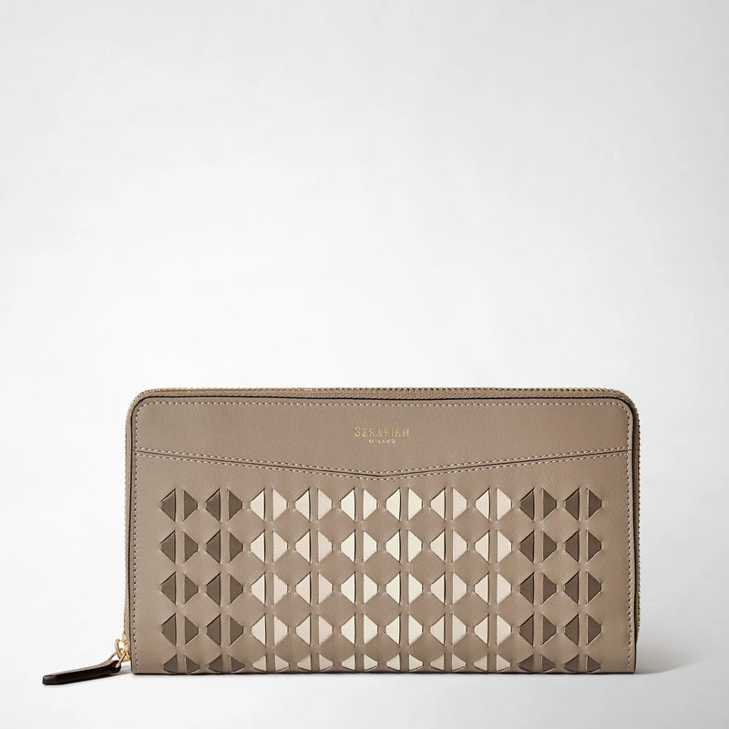 PORTEFEUILLE ZIPPE SUR TROIS COTES EN MOSAICO