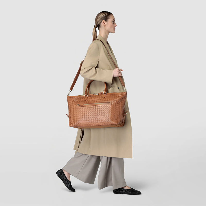 Travel bag in mosaico - tan